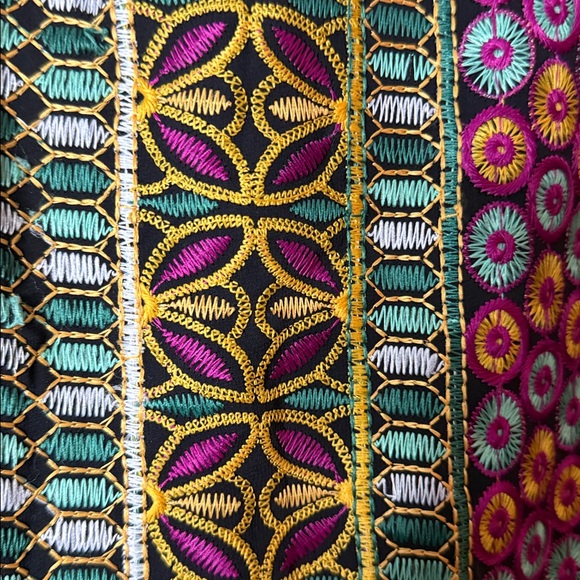 Anthropologie Vanessa Virginia Moroccan Nights Embroidered Pencil Skirt Size 12 - Picture 4 of 6